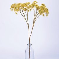 Artificial Single Dill Spray Flower Stem L42cm - Yellow - thumbnail 1