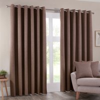 Crofton Eyelet Curtain - Chocolate / 229cm - thumbnail 1