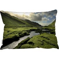 Spring In Scotland Valley Outdoor Cushion - Green - thumbnail 1