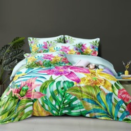 Azure Floral Printed Duvet Set - Multicoloured / 230cm - thumbnail 2