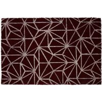 Mimo Dark Red Geometric Doormat - Red