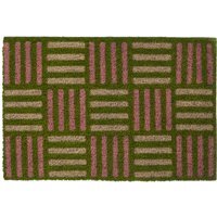 Filta Green Grid Design Doormat - Multicolour