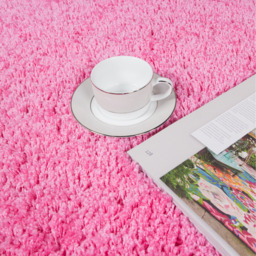 Soft Value Barbie Pink Shaggy Area Rug - Barbie Pink / 150 x 80cm - thumbnail 2