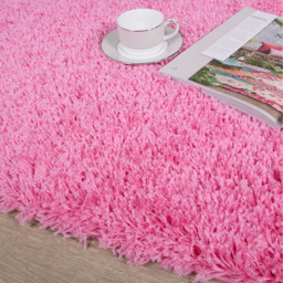 Soft Value Barbie Pink Shaggy Area Rug - Barbie Pink / 150 x 80cm - thumbnail 3