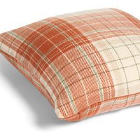 OHS Woven Check Cushion Covers - Rust / Machine Washable at 30°C / 4