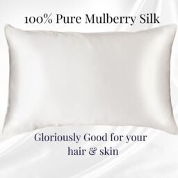 White Mulberry Silk Pillowcase  - white - thumbnail 3