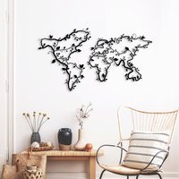 Ivy World Modern Wall Art  Metal Decorative Object  - Black - Black