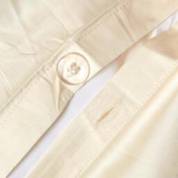 Organic Egyptian Cotton Duvet Cover Set - Cream / Single - thumbnail 3