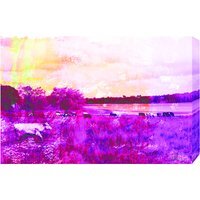 Pinky Cow by East Urban Home Art Print Wrapped on Canvas - Pink / 92cm - thumbnail 1