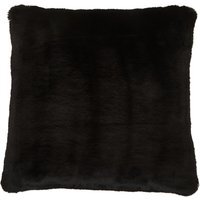 Bosie Lamina Black Square Fur Cushion - Black