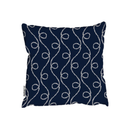 Swirled Rope Outdoor Cushion - Blue / 60cm - thumbnail 2