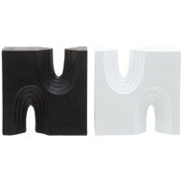 Broc Set Of Two Black And White Bookends - Assorted