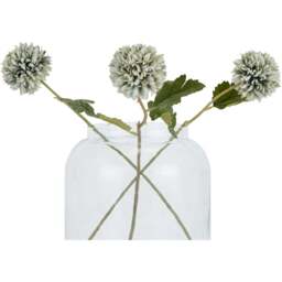 Set of 3 Pale Short Chrysanthemum Stems (Artificial) - Pale Green - thumbnail 2