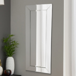 5 x Horsley All Glass Modern Dress Mirror - Silver - thumbnail 4