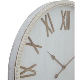 Rustic Beaded Frame Wall Clock - White - thumbnail 3