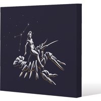 Sign Of The Zodiac Cancer Gallery Canvas - Blue / 101cm