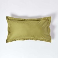 1000 Thread Count Egyptian Cotton Oxford Kingsize Pillowcase - Olive Green