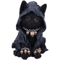Reapers Feline Cloaked Grim Reaper Cat Figurine - Black