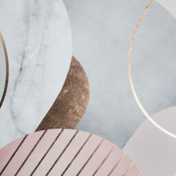 Art for the Home Pink  Grey Art Deco Geometric Metallic Canvas - Pink - thumbnail 2