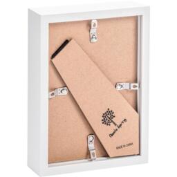"5"" x 7"" White 3D Box Photo Frame - 4"" x 6"" Mount - White/Ivory" - thumbnail 5