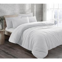 Teddy Bear Fleece Duvet Cover Set - White / King - thumbnail 1
