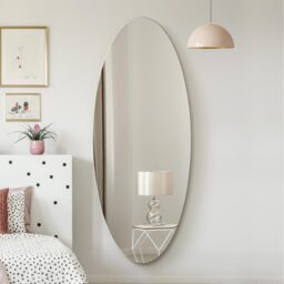The Oval Frameless Oval Mirror - Silver / 180cm - thumbnail 2