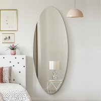 The Oval Frameless Oval Mirror - Silver / 180cm - thumbnail 1