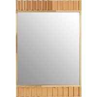 Tia Small Gold Finish Square Wall Mirror - Gold