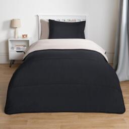 OHS Coverless 10.5 Tog Soft Duvet Set - Black/Stone - Double - thumbnail 3