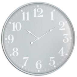Ashmount Contemporary Metal Wall Clock - Grey - thumbnail 2