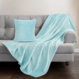 Thermal Modern Printed Cord Throw Blanket - Teal / 150x200 - thumbnail 2