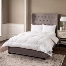 10.5 Tog Cotton Box-Stitched Anti-Allergy All Seasons Duvet - White / Super King size - thumbnail 3