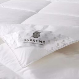 10.5 Tog Cotton Box-Stitched Anti-Allergy All Seasons Duvet - White / Super King size - thumbnail 5