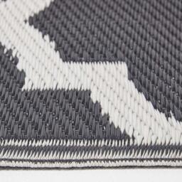 Homescapes Outdoor Rug Luxury Waterproof Reversible, Black Nola Geometric - Black / 200cm - thumbnail 3