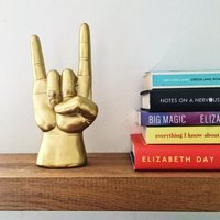 Gold Rock Hand Ornament Jewellery Stand - Gold - image 1