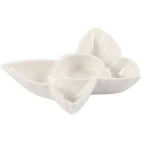 White Butterfly Ceramic Tealight Candle Holder for Home Decor - White