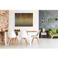 Gradient Worn Stone Wall' Graphic Art on Canvas - Yellow / 31cm - image 1