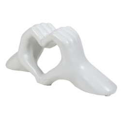 Heart Hands Ornament - White - thumbnail 2