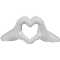 Heart Hands Ornament - White - thumbnail 1