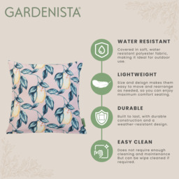 Outdoor Scatter Cushion Printed Garden Furniture Pillow -  Lemon Pink Small - thumbnail 3