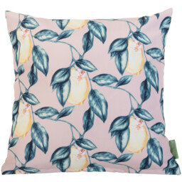 Outdoor Scatter Cushion Printed Garden Furniture Pillow -  Lemon Pink Small - thumbnail 2