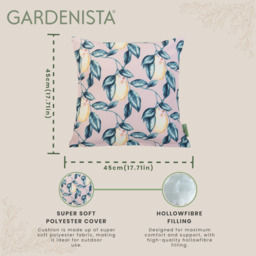 Outdoor Scatter Cushion Printed Garden Furniture Pillow -  Lemon Pink Small - thumbnail 4