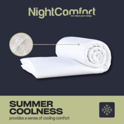 Night Comfort 7.5 Tog Feels Like Down Summer Cool Microfibre Duvet - White / Super King size - thumbnail 2