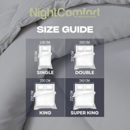 Night Comfort 7.5 Tog Feels Like Down Summer Cool Microfibre Duvet - White / Super King size - thumbnail 5