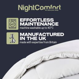 Night Comfort 7.5 Tog Feels Like Down Summer Cool Microfibre Duvet - White / Super King size - thumbnail 4