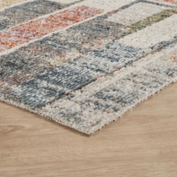 Aress Washable Modern Living Room Area Rug -Low Pile Geometric Design Muti Rug - Multi Coloured / 170cm - thumbnail 3