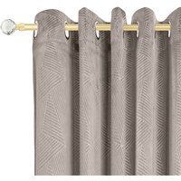 16-19mm Cristalla Extendable Eyelet Metal Curtain Pole Set - Gold / 160cm - thumbnail 1
