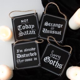 Strange And Unusual Gothic Hanging Sign - Black - thumbnail 2