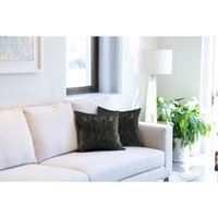 Crushed Velvet Cushion Cover - Black / 43cm
