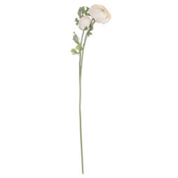 Soft Cream Ranunculus Spring Stems Artificial Flowers - Green - thumbnail 3